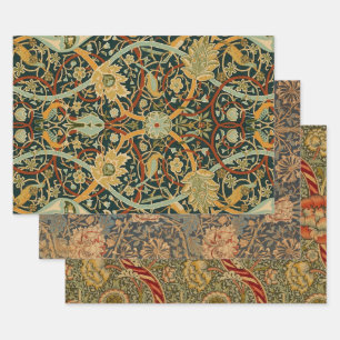 William Morris Forest Tapestry Pattern: Vintage Wrapping Paper Sheets