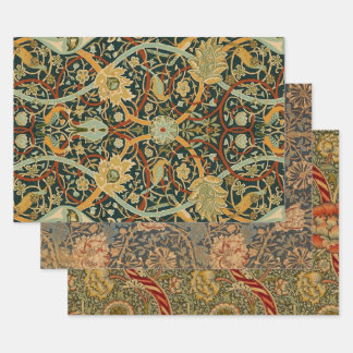 William Morris Forest Tapestry Pattern: Vintage Wrapping Paper Sheets