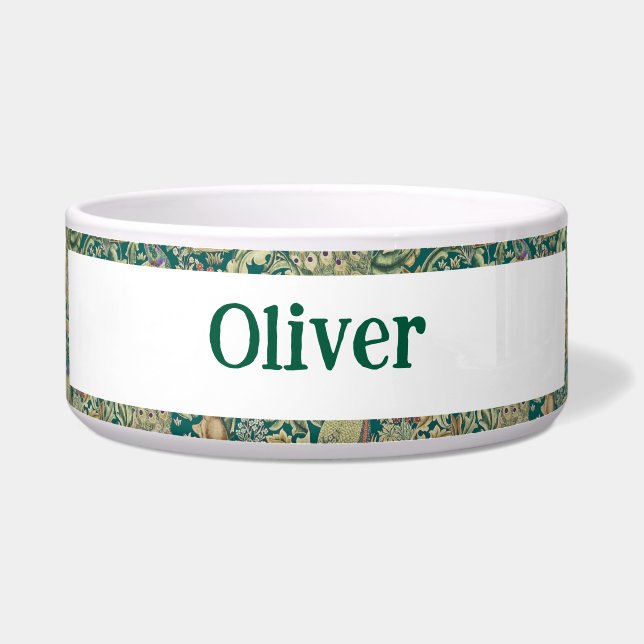 William Morris Forest Victorian Personalized Bowl (Front)
