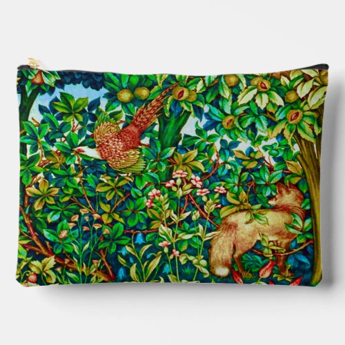 William Morris Fox and Pheasant Tapestry Print  Accessory Pouch