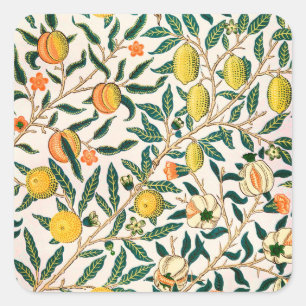 William Morris Fruit And Pomegranate Square Sticker
