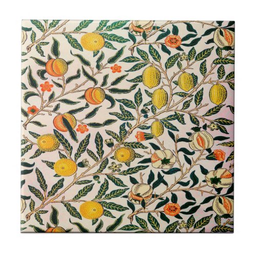 William Morris Fruit Ceramic Tile