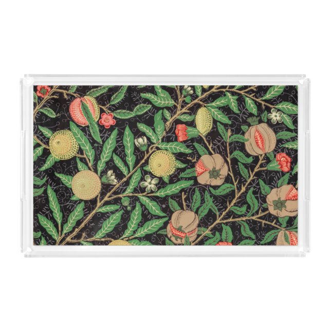 William Morris Fruit Pattern Acrylic Tray (Front)