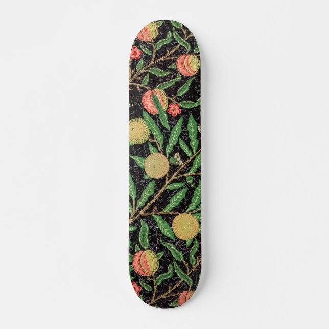 William Morris Fruit pattern Vintage Skateboard (Front)