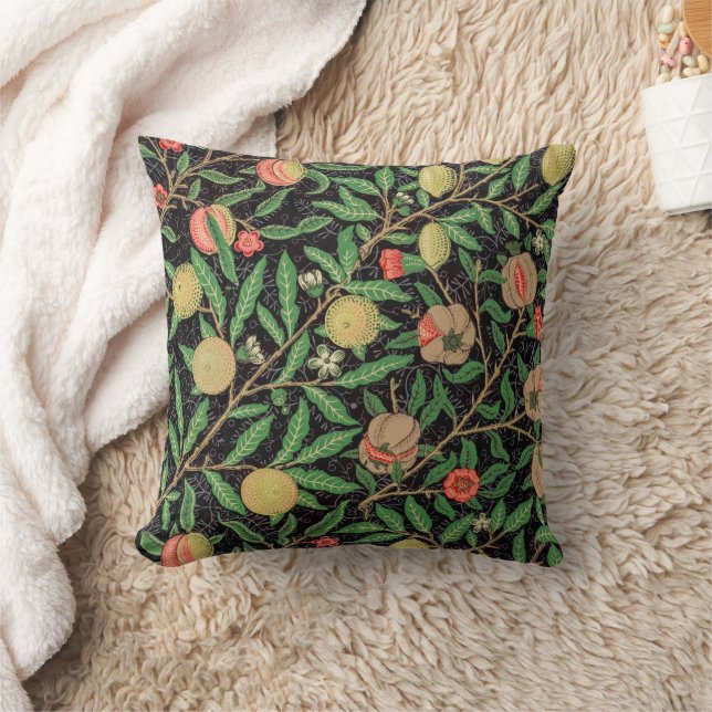 William Morris Fruit pattern Vintage Throw Pillow (Blanket)