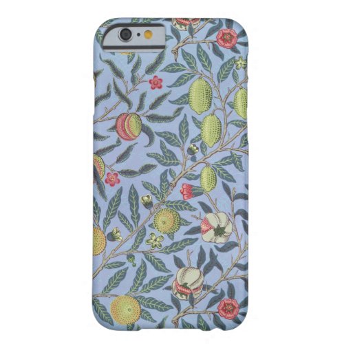 William Morris Fruit Pomegranate Blue Ornament Barely There iPhone 6 Case