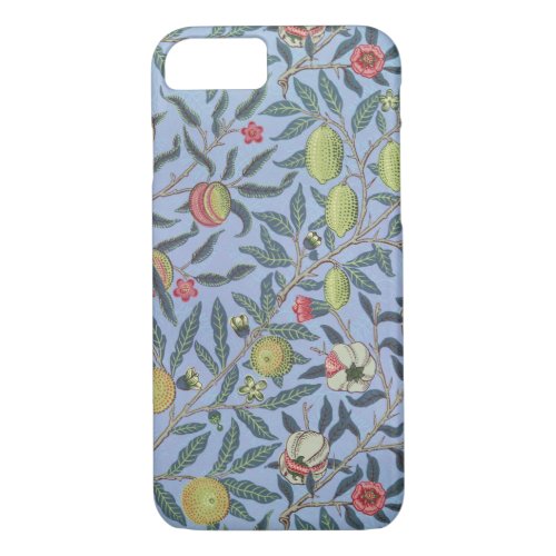 William Morris Fruit Pomegranate Blue Ornament iPhone 87 Case