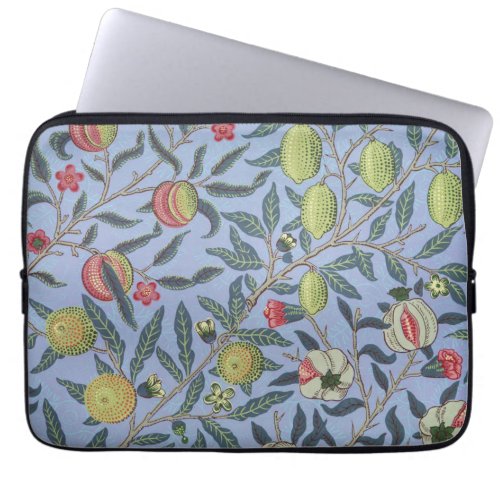 William Morris Fruit Pomegranate Blue Ornament Laptop Sleeve