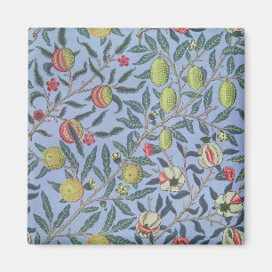 William Morris Fruit Pomegranate Blue Ornament Magnet
