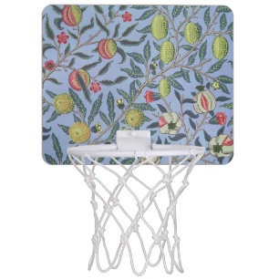 William Morris Fruit Pomegranate Blue Ornament Mini Basketball Hoop