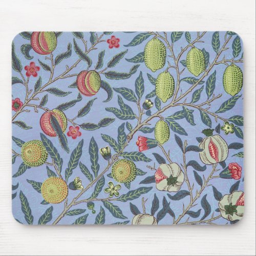 William Morris Fruit Pomegranate Blue Ornament Mouse Pad