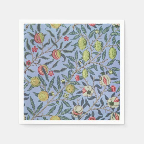 William Morris Fruit Pomegranate Blue Ornament Napkins