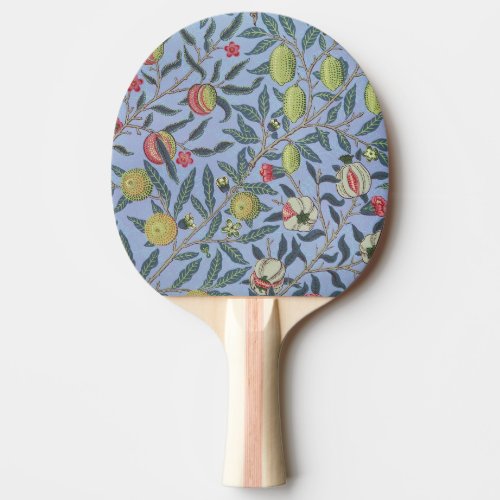 William Morris Fruit Pomegranate Blue Ornament Ping Pong Paddle