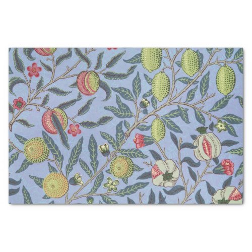 William Morris Fruit Pomegranate Blue Ornament Tissue Paper