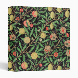 William Morris Fruit Pomegranate Floral Pattern 3 Ring Binder