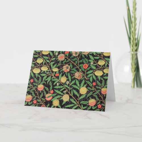 William Morris Fruit Pomegranate Floral Pattern Card