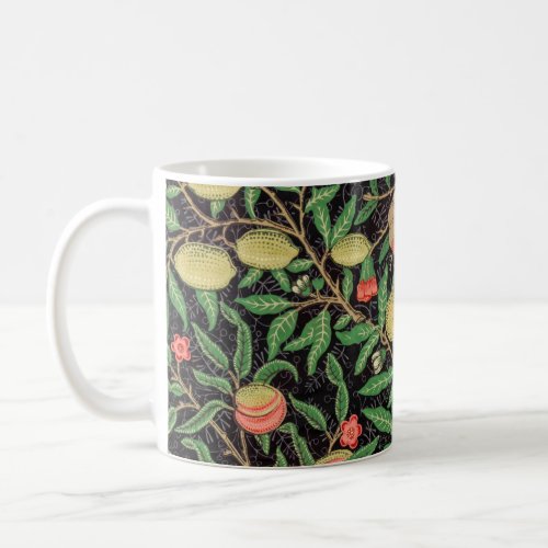 William Morris Fruit Pomegranate Floral Pattern Coffee Mug