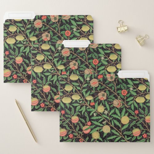 William Morris Fruit Pomegranate Floral Pattern File Folder