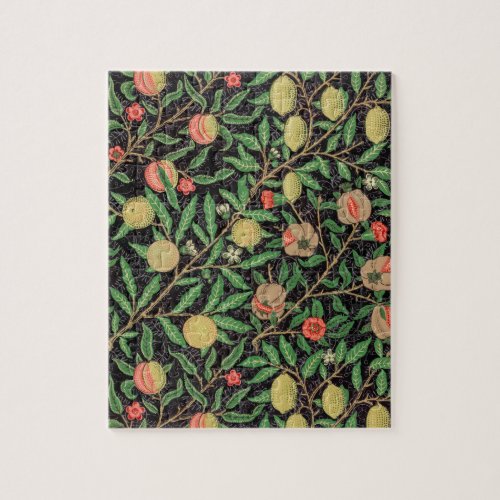 William Morris Fruit Pomegranate Floral Pattern Jigsaw Puzzle