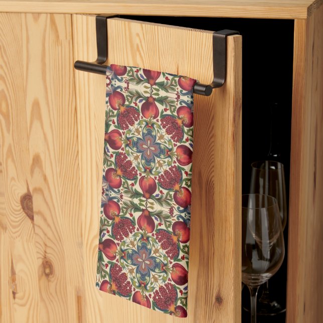 William Morris Fruit Pomegranate Floral pattern Kitchen Towel (Thirds Fold)