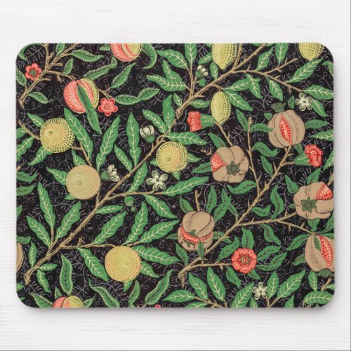 William Morris Fruit Pomegranate Floral Pattern Mouse Pad