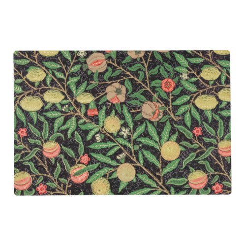 William Morris Fruit Pomegranate Floral Pattern Placemat