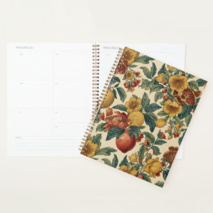 William Morris Fruit Pomegranate Floral pattern Planner