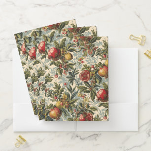 William Morris Fruit Pomegranate Floral pattern Pocket Folder