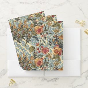 William Morris Fruit Pomegranate Floral pattern Pocket Folder