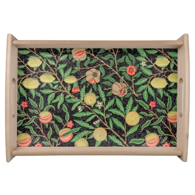 William Morris Fruit Pomegranate Floral Pattern Serving Tray (Front)