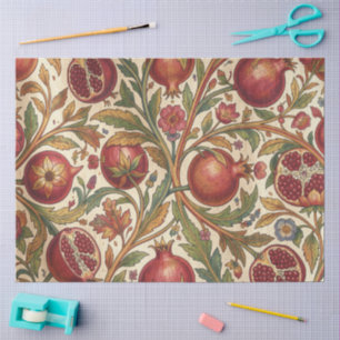 William Morris Fruit Pomegranate Floral pattern Tissue Paper