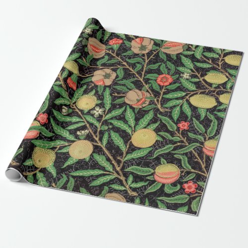 William Morris Fruit Pomegranate Floral Pattern Wrapping Paper