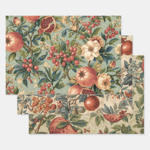 William Morris Fruit Pomegranate pattern Wrapping Paper Sheets