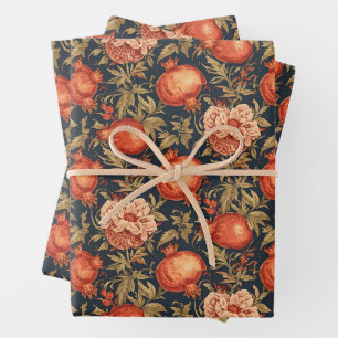 William Morris Fruit Pomegranate pattern Wrapping Paper Sheets