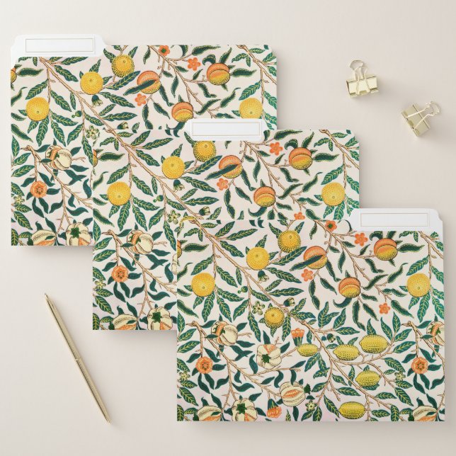 William Morris Fruit Pomegranate Vintage  File Folder (Set)