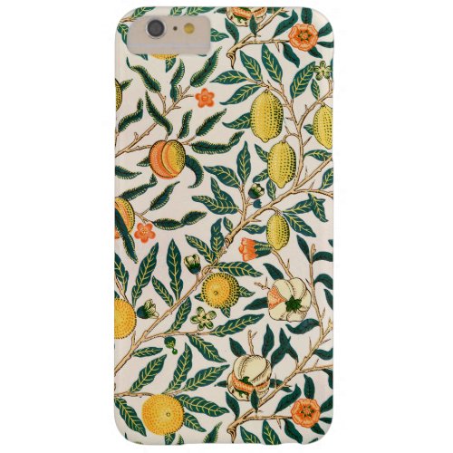 William Morris Fruit Pomegranate White Ornament Barely There iPhone 6 Plus Case