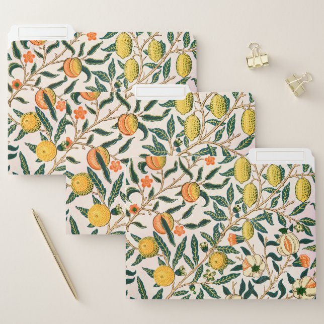 William Morris Fruit Pomegranate White Ornament File Folder (Set)