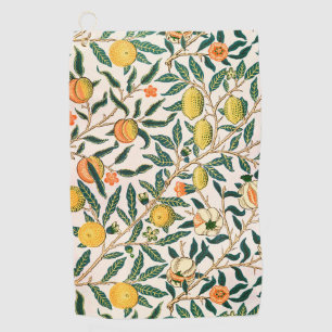William Morris Fruit Pomegranate White Ornament Golf Towel