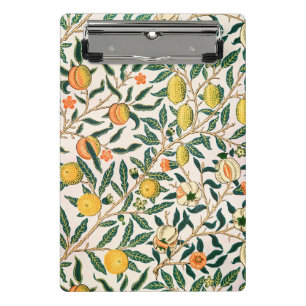 William Morris Fruit Pomegranate White Ornament Mini Clipboard