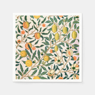 William Morris Fruit Pomegranate White Ornament Napkins