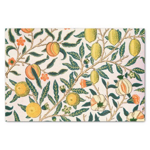 William Morris Fruit Pomegranate White Ornament Tissue Paper