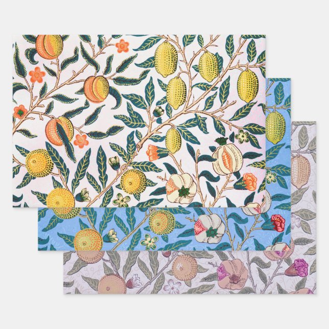 William Morris, Fruit tree Wrapping Paper Sheets (Set)