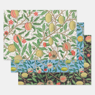 William Morris Exotic Fruit, Lemons and Pomegranates Wrapping Paper by mm  gladden