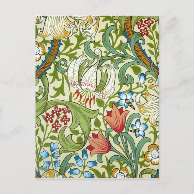 William Morris Garden Lily Fine Art Postcard (Front)