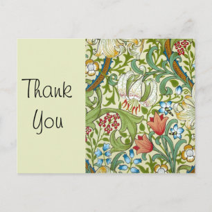 William Morris Garden Lily Fine Wallpaper Postcard