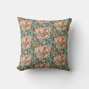 WILLIAM MORRIS GARDEN TAN POPPY FLORAL 10 THROW PILLOW