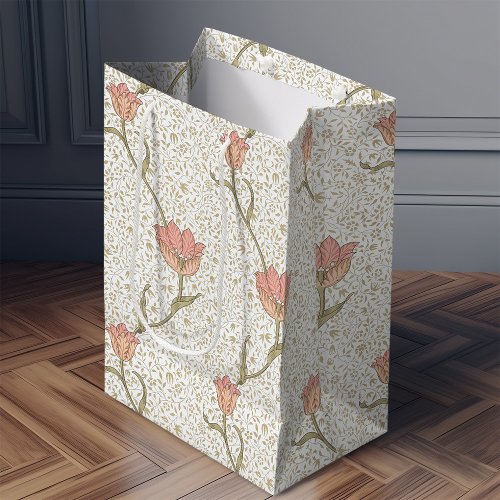 William Morris Garden Tulip Floral Pattern Medium Gift Bag