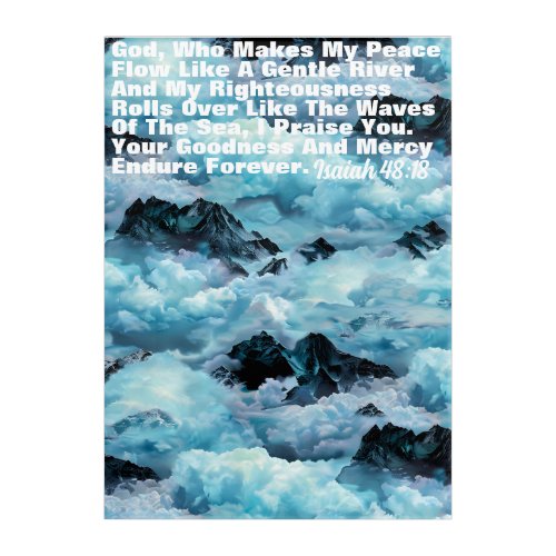 William Morris Gentle Wave Bible Verse Inspiration Acrylic Print