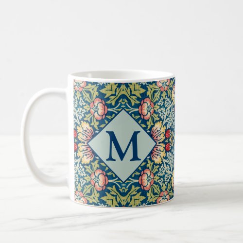 William Morris Geometric Monogrammed Coffee Mug