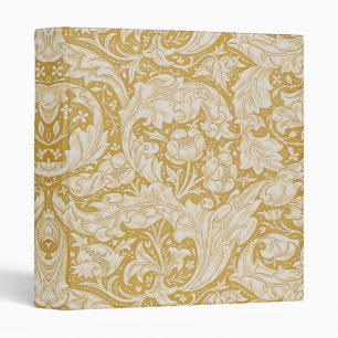 William Morris Gold Bachelors Button Floral 3 Ring Binder